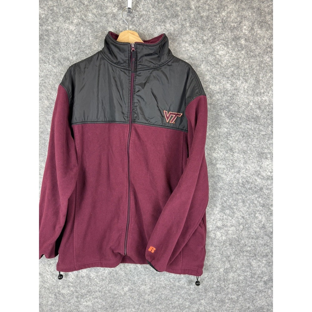 Virginia Tech  Hokies Jacket Mens XL Player Team Issued Fleece NCAA Football 90s